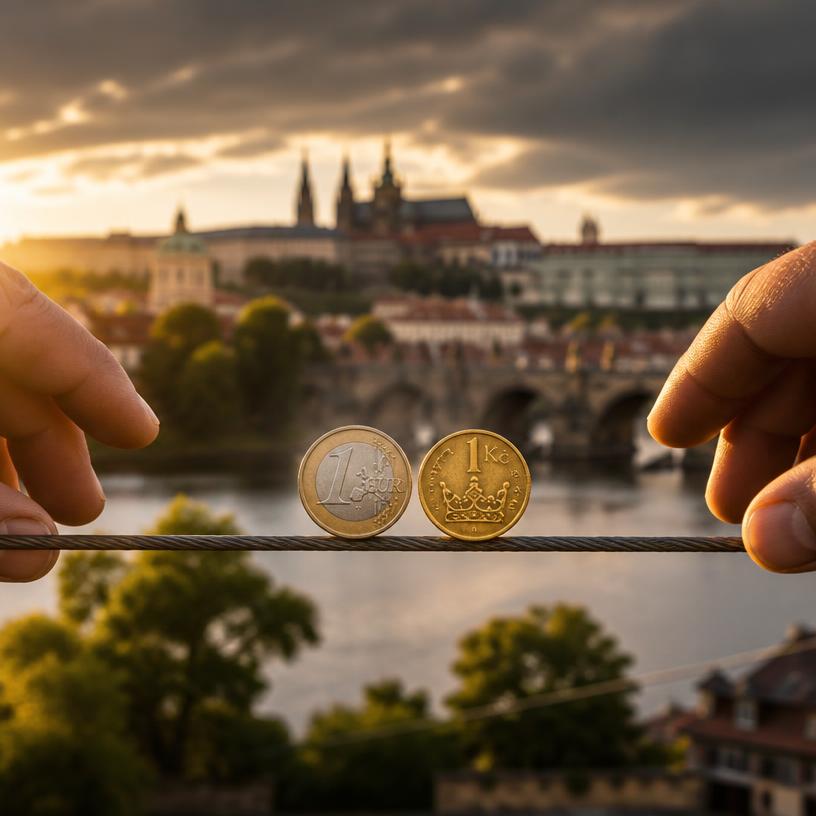 Koruna, euro a nervy na drátě